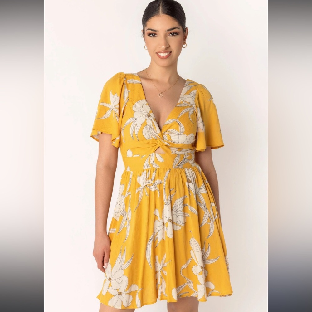 Angie Rayon floral print dress